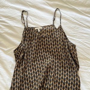 Joie Owl Silk Tank Top